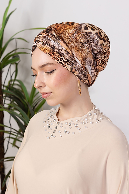 Önü Dügümlü Dolgulu Leopar Bone