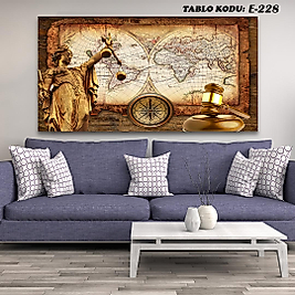 MERCAN MOBİLYA  VE AKSESUAR ,   130*70 DÜNYA  KANVAS TABLO