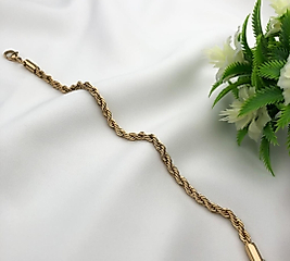 Gold Burgu Çelik Bileklik (2mm)