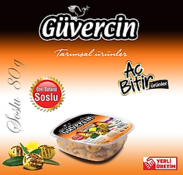 GÜVERCİN Yeşil Izgara Zeytin 80 gr Vakum Özel Baharat Soslu