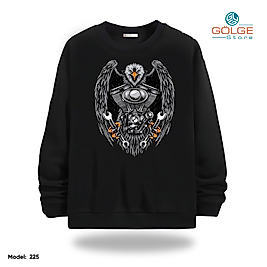 Motorcu Model Bisiklet Yaka Erkek kadın Slimfit Sweatshirt