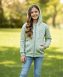 Yeşil papatyalı ceket