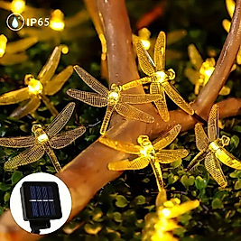 Solar Güneş Enerjili 30 Yusufçuk Böceği Figürlü Led 7 MT Gün Işığı Bahçe Balkon Ağaç Aydınlatma Işık