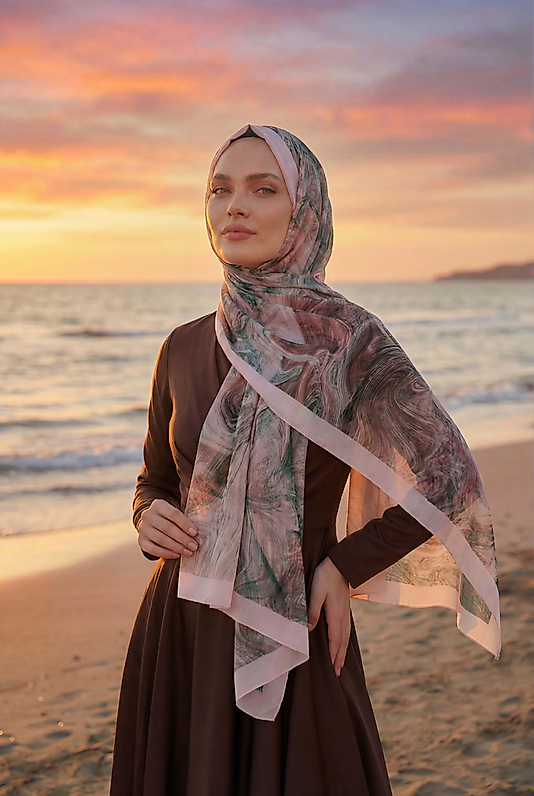 Spring mermer desen şal