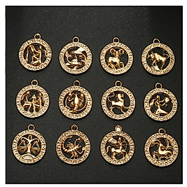 ( 12 PARÇA ) TARZ GOLD COLOUR KAPLAMA KLASİK 12 BURÇ BİLEKLİK&KÜPE&KOLYE UCU