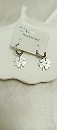 silver yonca küpe
