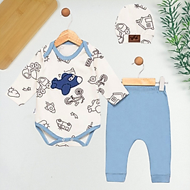 Uçak Şapkalı 3 Parça Takım