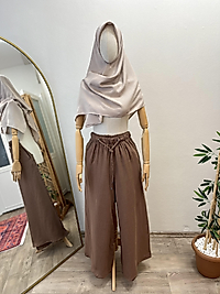 Latte Bağcıklı Müslin Pantolon - Etek
