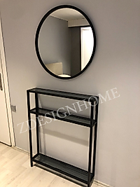 70 Çap Ayna + 80x15X100 Cm Dresuar Takım Zdesignhome