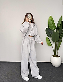 3 İPLİK AÇIK GRİ EŞOFMAN TAKIMI