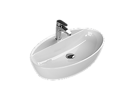 TURKUAZ Tezgah Üstü Lavabo, One, 67x42 cm (Batarya Delikli)