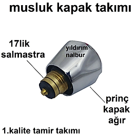 MUSLUK KAPAK TAKIMI PRİNÇ VOLAN MUSLUK KAFASI SALMASTRA MUSLUK İÇİ
