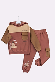 Erkek Çocuk 3-6 Yaş İkili Takım Kiremit