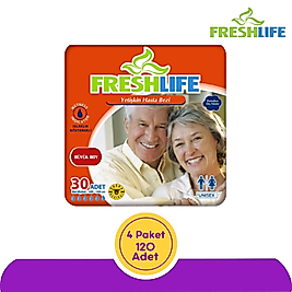 FreshLife Belbantlı Hasta Bezi Large (L) 120 Adet (4x30)