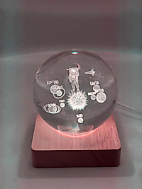 Işıklı Küre Astronot Gezegende