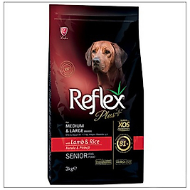 Reflex Plus Senior Orta  Büyük Irk Kuzu Yaşlı Köpek Maması 3 Kg