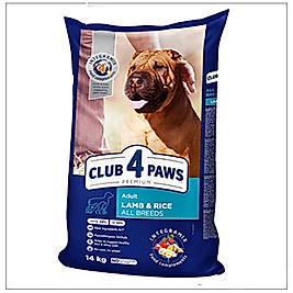Club4Paws Köpek Maması Yetişkin Kuzulu Pirinçli 14 Kg