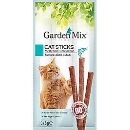 Garden Mix Somonlu Tahılsız Kedi Ödül Çubuğu 15gr (3'lü)
