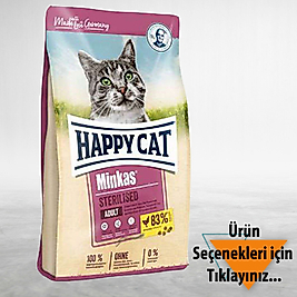 Happy Cat Minkas Sterilised Kedi Maması KG SEÇENEKLERİ İÇİN TIKLAYIN
