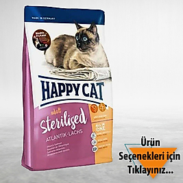 Happy Cat Sterilised Atlantic Somon Kedi Maması KG SEÇENEKLERİ İÇİN TIKLAYIN