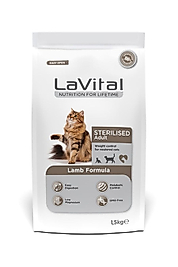 Lavital Kuzu Etli Sterilised Kısır Kedi Maması(1,5 kg)