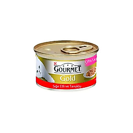Purina Gourmet Gold Çifte Lezzet Sığır Etli ve Tavuk Etli Yetişkin Kedi Konserve (85 g) - 7613032816766