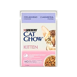 Purina Cat Chow Kuzu Etli Yavru Kedi Yaş Mama (85 g)