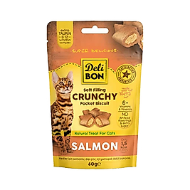 Deli Bon Crunchy Somonlu Kedi Ödül Maması (60 g