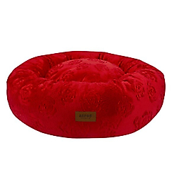 Kedi ve Köpek Yatağı Luxe Büyük Donut Kırmızı