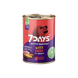 7 Days Tahılsız Taze Soslu Sığır Etli Yavru Köpek Konserve Maması (415 g)
