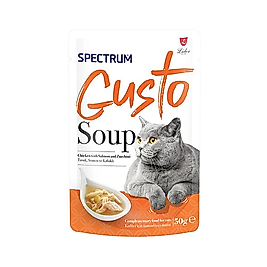 Spectrum Gusto Somon Balıklı ,Tavuk Etli & Kabaklı Kedi Çorbası (50 g)