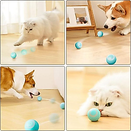 Şarjlı Hareketli İnteraktif Kedi Köpek Oyun Topu 4 Cm
