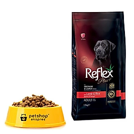 Reflex Plus Kuzu Etli Orta ve Büyük Irk Açık Yavru Köpek Maması 1000 g.