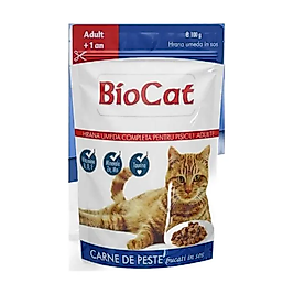 BioCat  Balıklı Yetişkin Kedi Yaş Maması 100 Gr