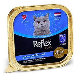 Reflex Plus Jöleli Morina ve Alabalıklı Yetişkin Kedi Konservesi 85gr