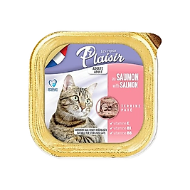 Plaisir Somonlu Yetişkin Konserve Maması (100 g) (Kısırlaştırılmış Kediler için uygundur)