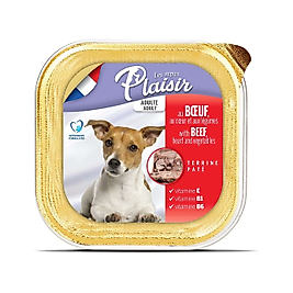 Plaisir Biftek Etli ve Sebzeli Yetişkin Köpek Konserve Maması (150 g)