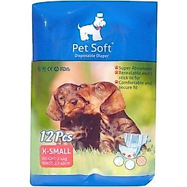 Pet Soft Köpek Külot Bez 2-4 kg XS 12'li
