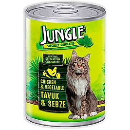 Jungle Kedi Konservesi 415 gr Tavuklu-Sebzeli