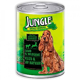Jungle Köpek Konservesi  415 gr Kuzu Etli-Av Hayvanlı