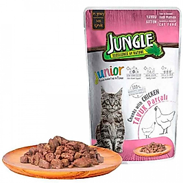 Jungle Pouch Yavru Kedi Tavuk Parçalı 100 g