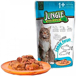 Jungle Pouch Yetişkin Kedi Somon Parçalı 100 g