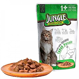 Jungle Pouch Yetişkin Kedi  Tavuk Parçalı 100 g