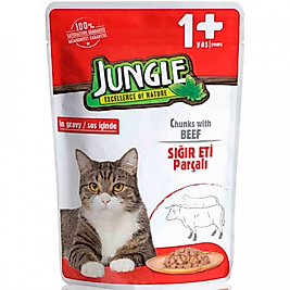 Jungle Pouch Yetişkin Kedi  Dana Eti  Parçalı 100 g