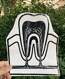 Diş Konseptine Uygun Diş Folyo Sticker Siyah