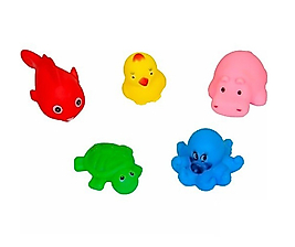 Sozzy Toys Neşeli Banyo Oyuncakları Sevimli Hayvanlar 5'li