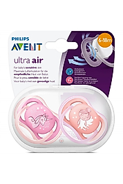 Philips Avent Ultra Air 2li Desenli Emzik 6-18 Ay - Kız