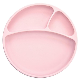 OiOi Porsiyon Vakum Tabanlı Silikon Tabak  - Pinky Pink
