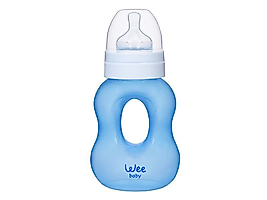 Wee Baby Kavramalı Biberon 240 ml - Mavi (Temizleme Fırçası Hediyeli)