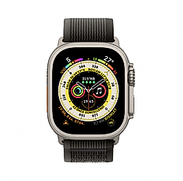 Apple Watch Ultra 49mm Titanyum Kasa ve Siyah/Gri Trail Loop